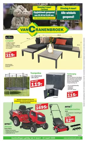 Catalogus van Van Cranenbroek in Rijsbergen | Alle winkels geopend! | 2025-03-03T00:00:00.000Z - 2025-03-22T00:00:00.000Z