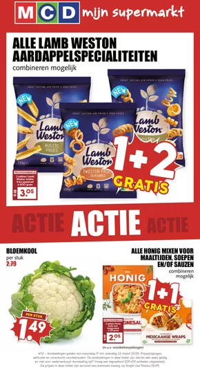 Catalogus van MCD Supermarkt in Westkapelle | MCD Supermarkt folder | 2025-03-17T00:00:00.000Z - 2025-03-22T00:00:00.000Z