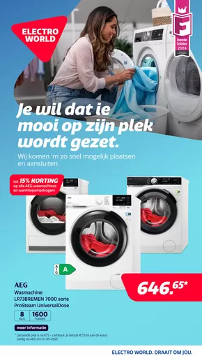 Catalogus van Electroworld in Breezand | Je wil dat ie mooi op zijn plek wordt gezet. | 2025-03-17T00:00:00.000Z - 2025-03-30T00:00:00.000Z